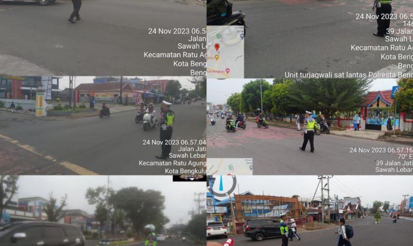 Pastikan Arus Lalin Berjalan Lancar, Polresta Bengkulu Gelar Commander Wish di Pagi Hari