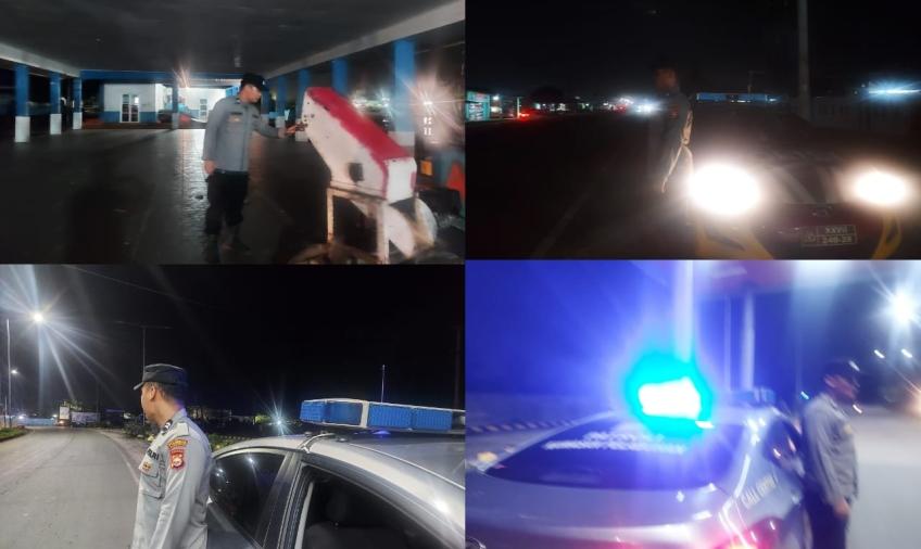 Patroli Dini Hari, Polsek KSKP Pulau Baai Keliling di Seputaran Wilkum Cegah Gangguan Kamtibmas 
