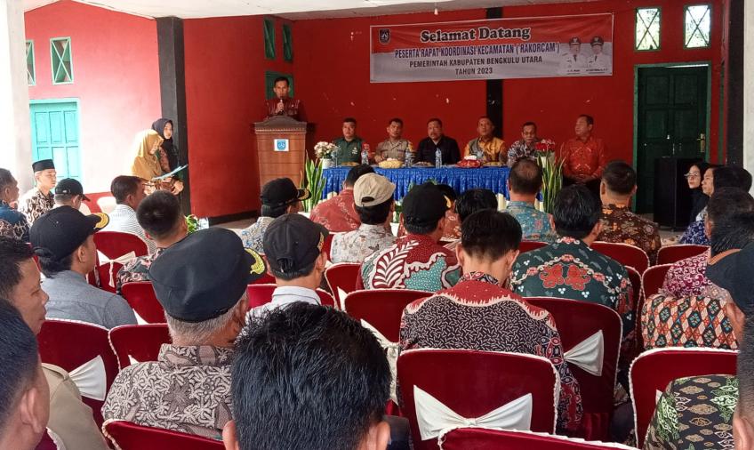 Polsek Lais Hadiri Rapat Koordinasi di Aula Kantor Camat Lais 