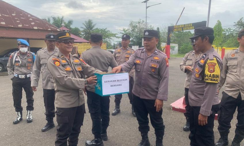 Jadikan Ladang Ibadah Polsek Ketahun Lakukan Gerakan Sedekah Bersama