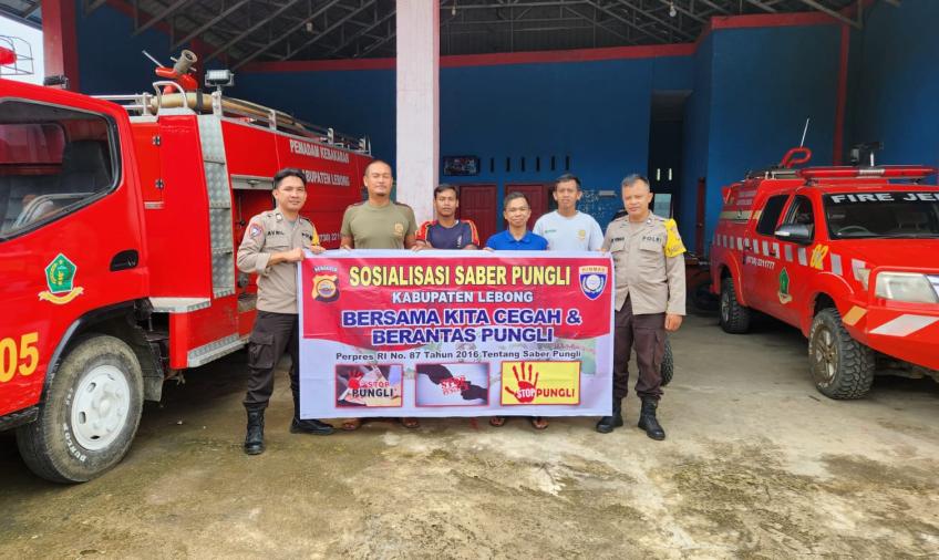 Sambang, Bhabinkamtibmas Polsek Lebong Utara Sosialisasi Saber Pungli  