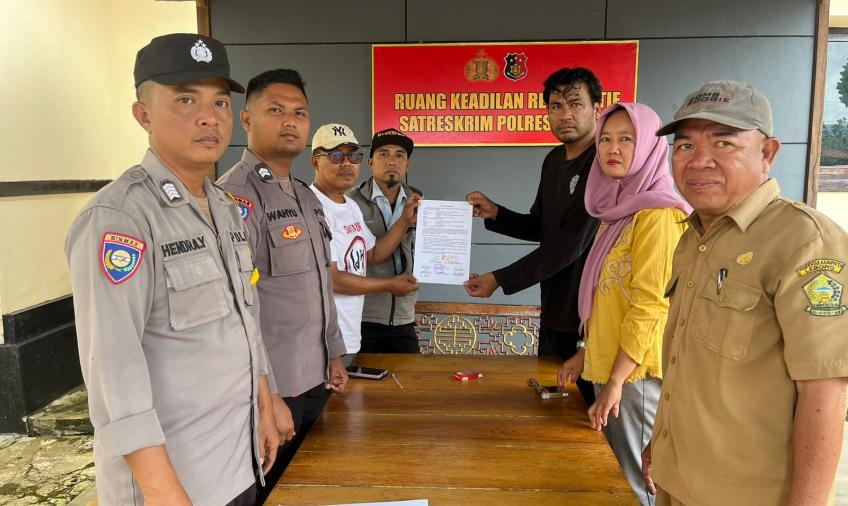 Problem Solving, Bhabinkamtibmas Polsek Rimbo Pengadang Damaikan Perkara Pencurian