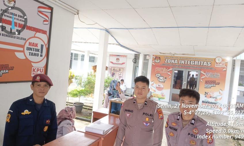 Polres BS Tingkatkan Pengamanan di Kantor KPU Jelang Pemilu 