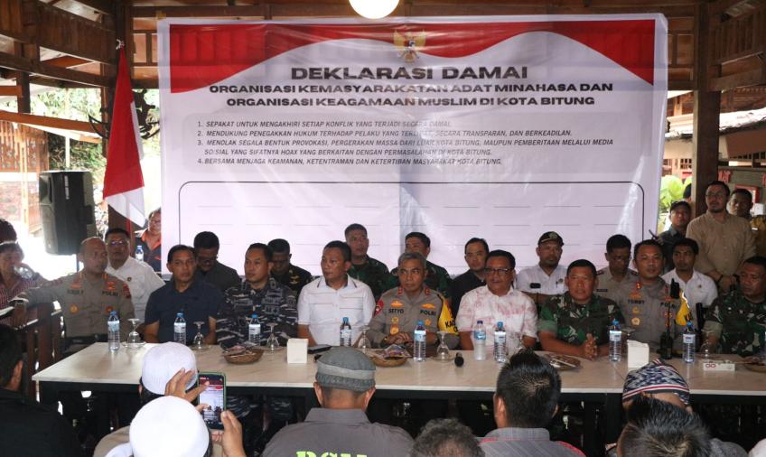 Seluruh Elemen Masyarakat Deklarasi Ciptakan Bitung Damai