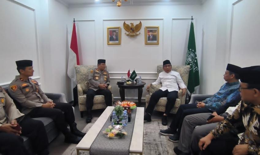 Dikunjungi Kaops NCS, Gus Yahya Nilai Polri Berhasil Jaga Ketentraman Jelang Pemilu 