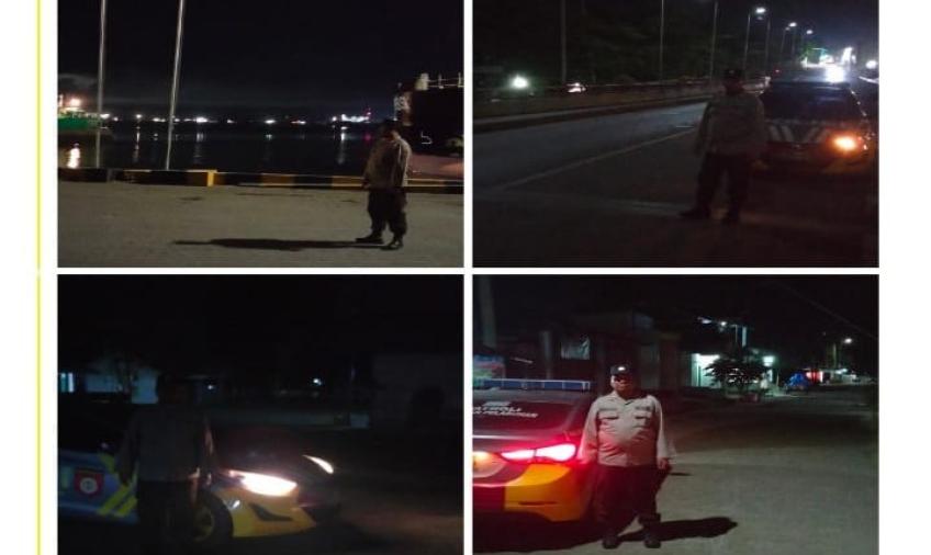 Ciptakan Rasa Aman di Seputaran Wilkum, Polsek KSKP Pulau Baai Patroli Pagi  