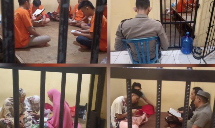 Tahanan Polresta Bengkulu Tadarusan dan Baca Yasin Bersama