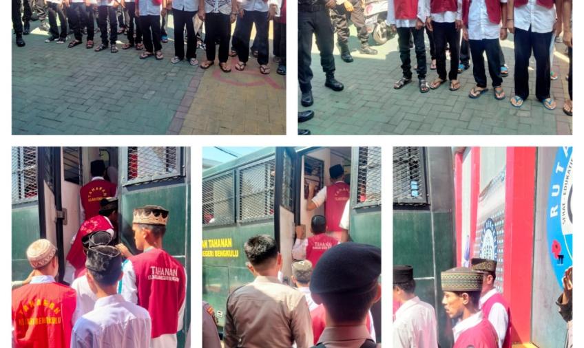 Personel Sat Samapta Polresta Bengkulu Kawal 44 Tahanan Jalani Persidangan