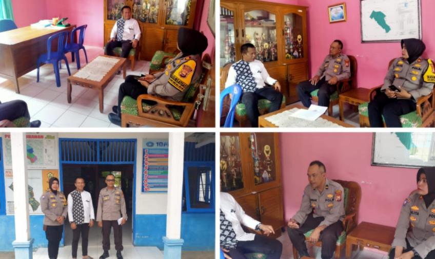 Jelang Pemilu, Kasat Binmas dan Personel Sambang Kamtibmas dan Silahturahmi ke Kantor Kelurahan Jitra 