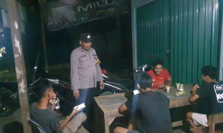 Cegah Tindak Pidana 3C Polsek Giri Mulya Gelar Patroli Malam 