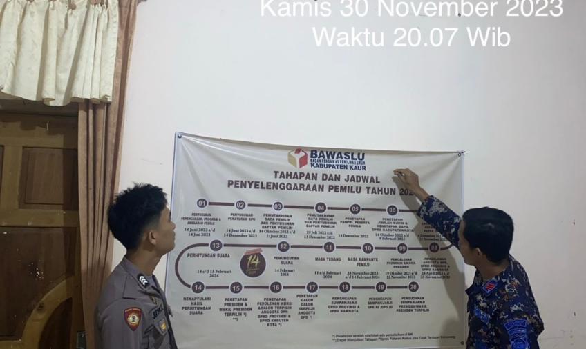 Antisipasi Kejadian yang Tidak Diinginkan, Personel Polres Kaur Berjaga di Kantor Bawaslu 
