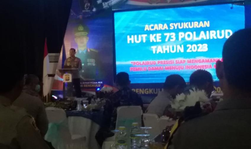 Kapolres Bengkulu Selatan, Hadiri Syukuran Hari Ulang Tahun ke-73 Korps Polairud