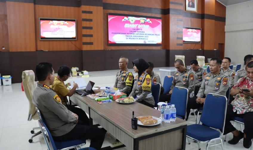 Kapolresta Bengkulu Terima Tim BPK RI dalam Rangka Pemeriksaan Interim Laporan Keuangan 