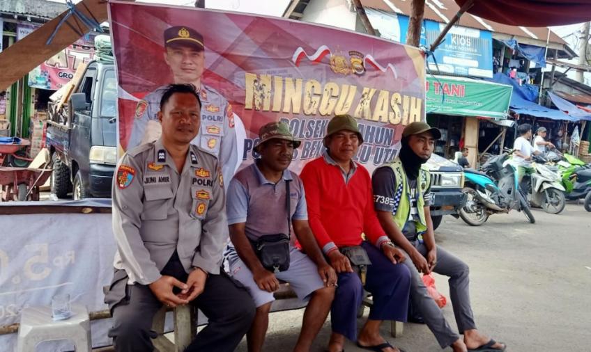 Minggu Kasih Bersama Warga Masyarakat, Anggota Polsek Ketahun Tak Bosan Memberi Pesan Kamtibmas