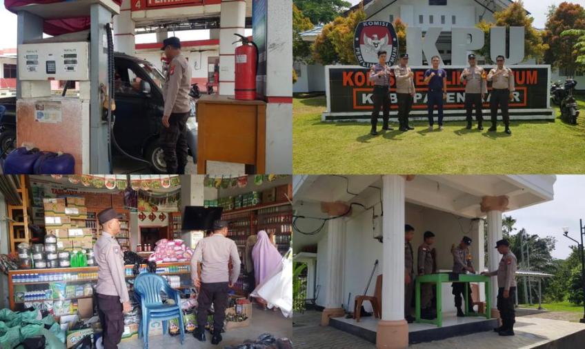 Pengawasan Kamtibmas di Wilkum Polrsek Kaur Selatan Gelar Patroli 