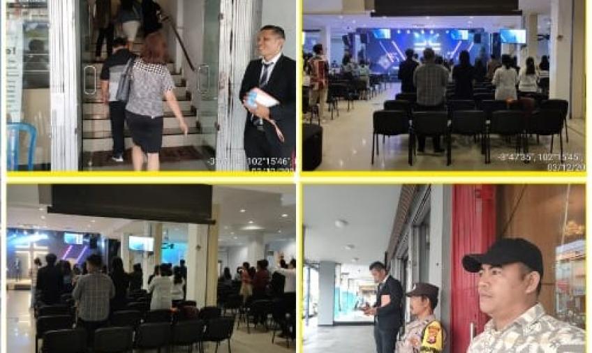 Polsek Ratu Samban Berikan Pengaman Ibadah Mingguan di Gereja GBI Sariwangi Suprapto