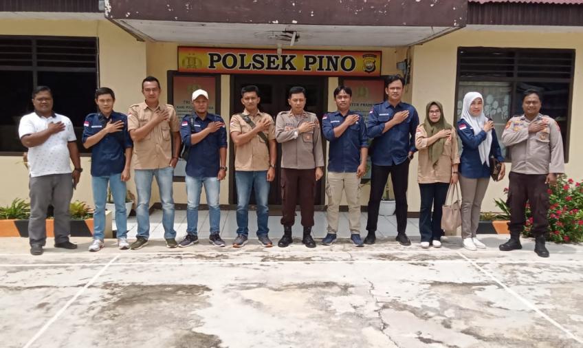 Jalin Sinergitas, Kapolsek Pino Disambangi PPK dan Panwascam Ulu Manna