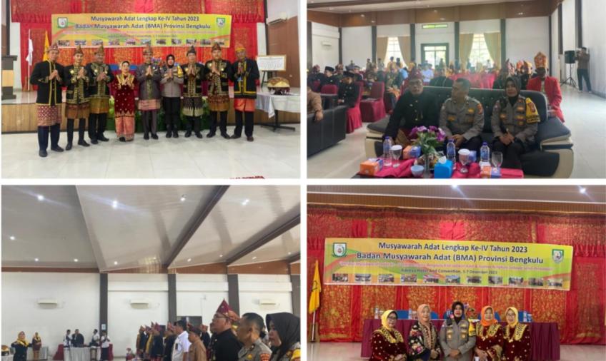 Kasat Binmas Polresta Bengkulu Hadiri Musyawarah Adat Provinsi Bengkulu ke IV
