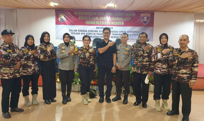 Dukung Pelaksanaan KRYD Nusantara Colling Sistem, Kasat Binmas Polresta Bengkulu Hadiri Kegiatan Pemibinaan kepada Masyarakat  