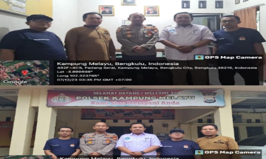 Bangun Sinergitas Dalam Menjaga Stabilitas Kamtibmas Jelang Pemilu 2024, Kapolsek Kampung Melayu Sambangi Kantor PPK 