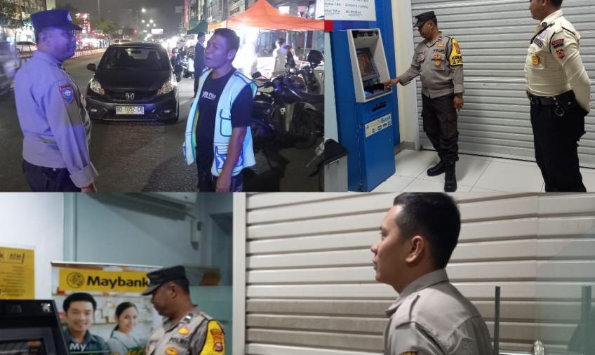 Patroli Malam, Personel Polsek Ratu Samban  Sampaikan Imbauan Lewat Sambang Kamtibmas