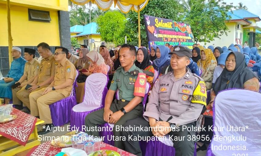 Jalin Sinergitas dan Pererat Tali Silahturahmi, Bhabinkamtibmas Polsek Kaur Utara Hadir Re-Akreditasi Puskesmas 