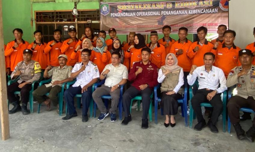 Bhabinkamtibmas Polsek Maje, Hadiri Undangan Sosialisasi dan Edukasi Pengendalian dan Penanganan Bencana  