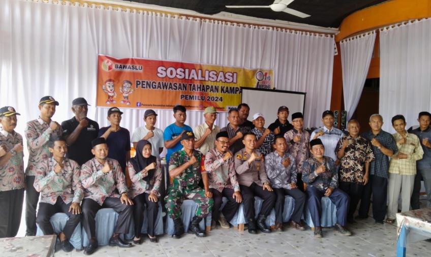 Kapolsek Ketahun Sosialisasi Pegawasan Tahapan Pemilu Tahun 2024