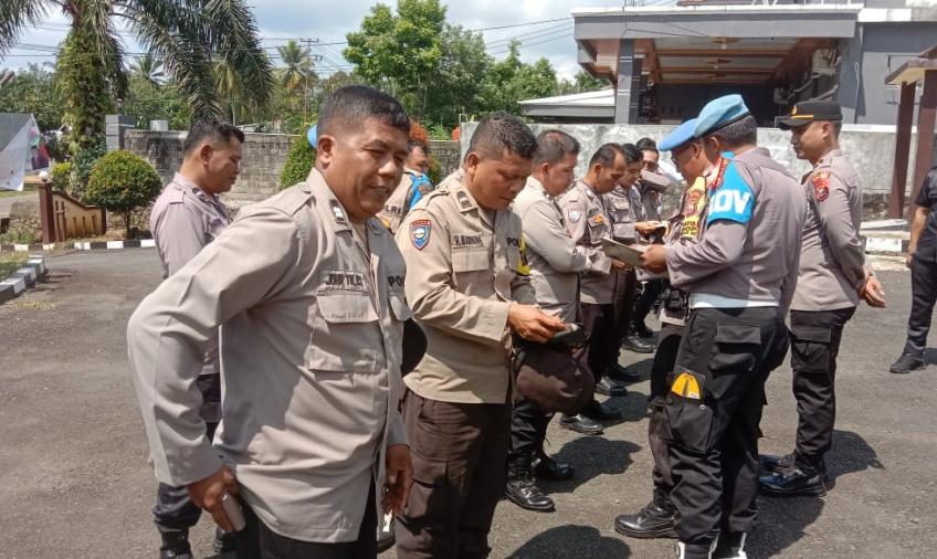 Tingkatkan Kedisiplinan, Wakapolres bersama Sie Propam Polres Bengkulu Utara Laksanakan Gaktiblin di Polsek Giri Mulya