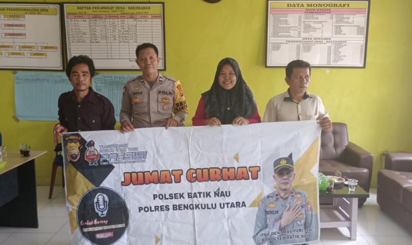 Dengarkan Keluh Kesah Masyarakat Polsek Batiknau Gencar Melaksanakan Jumat Curhat