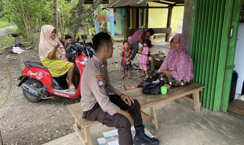 Patroli KRYD, Personel Polsek Semidang Alas Sambangi Warga Desa Bandung Agung