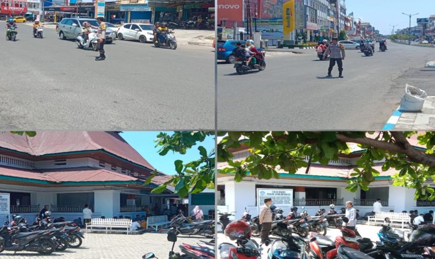 Berikan Pengamanan, Polsek Teluk Segara Laksankan Pengamanan Shalat Jumat di Masjid Jamik 