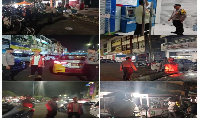 Berikan Rasa Aman Bagi Masyarakat, Polsek Ratu Samban Patroli Obvit Sampaikan Imbauan 