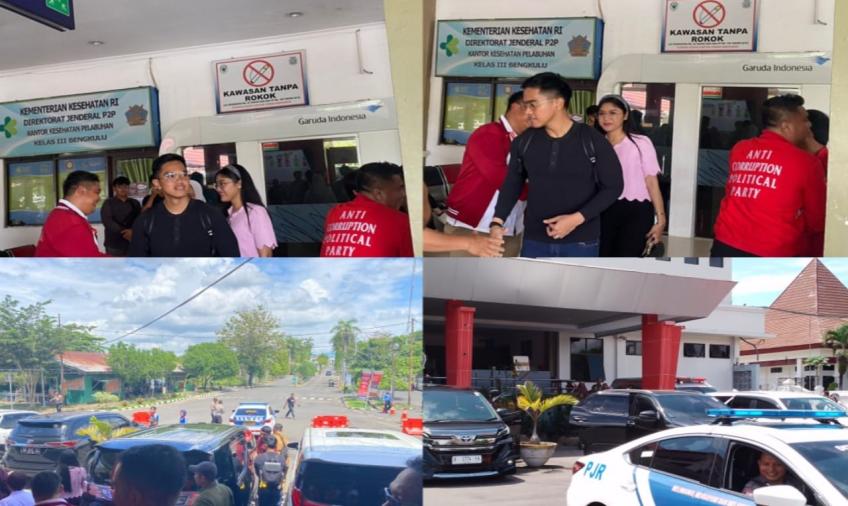 Polresta Bengkulu Pengamanan Kunjungan Ketua Umum PSSI  di Bandara Fatmawati Sukarno