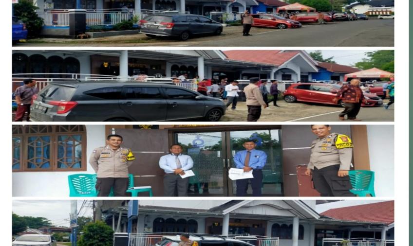 Kegiatan Ibadah Minggguan Berjalan Aman, Polsek Teluk Segara Lakukan Pengamanan