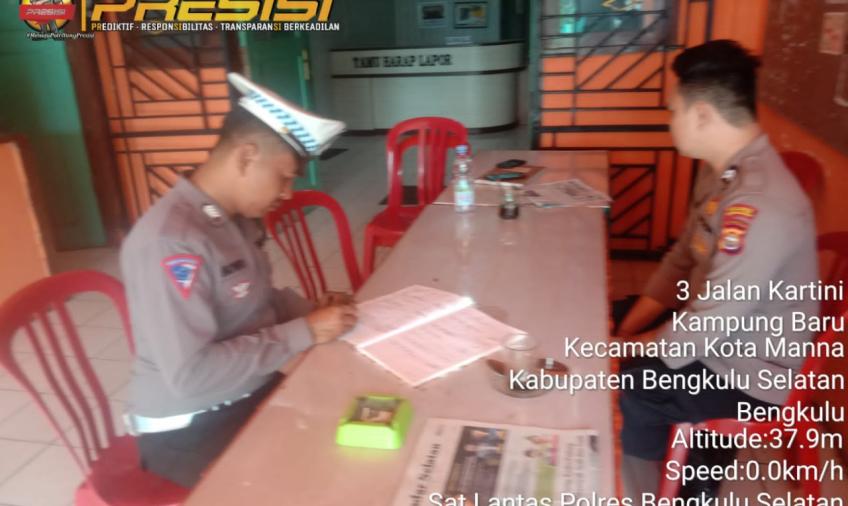 Satgas Kamseltibcar Lantas OMB Polres BS, Gelar Patroli di Seputaran Kantor Penyelenggara Pemilu