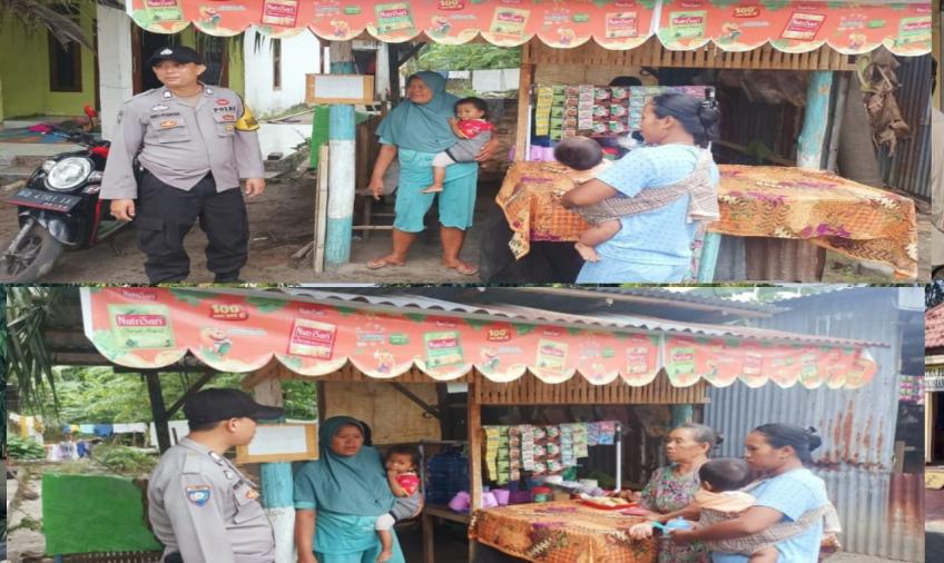 Patroli Sambang, Bhabinkamtibmas Sampaikan Pesan Kamtibmas Cegah Tindak 3C 