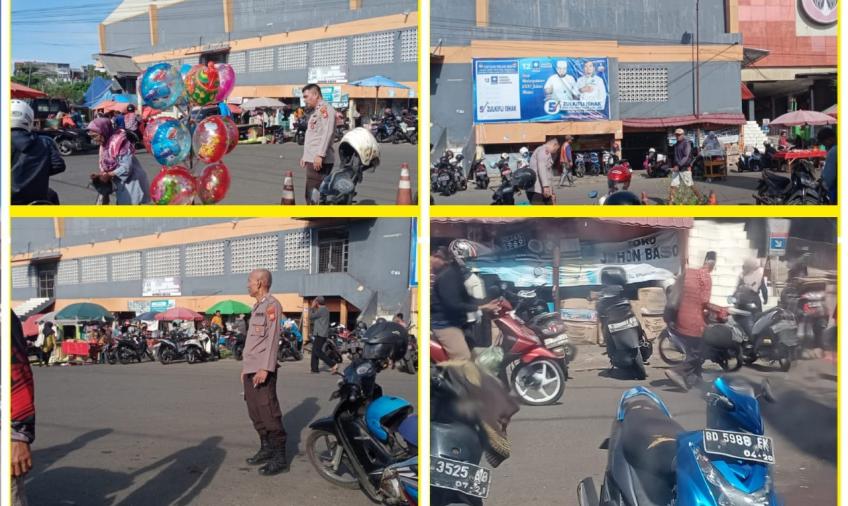 Tingkatkan Kewaspadaan Terhadap Gangguan Kamtibmas, Pulsebsektor Sambangi Pedagang dan Pengunjung Pasar