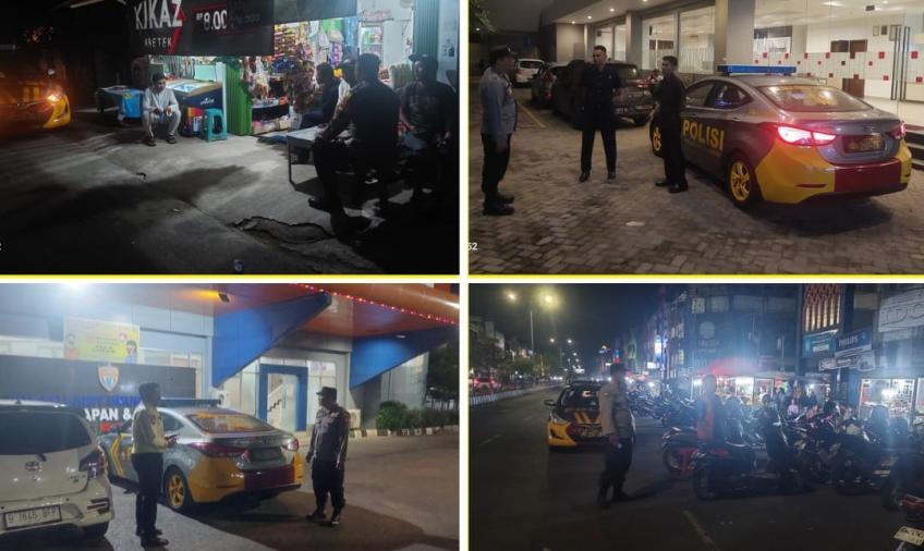 Cegah Aksi Kejahatan 3C, Polsek Ratu Samban Patroli Keliling Malam Hari 