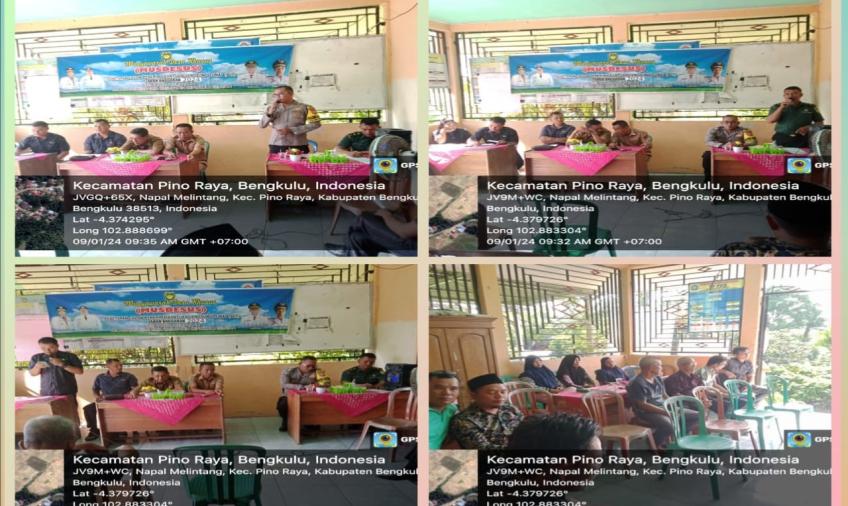 Bhabinkamtibmas Polsek Pino Raya, MUSDESSus Penetapan Calon Penerima BLT Desa Napal Melintang 