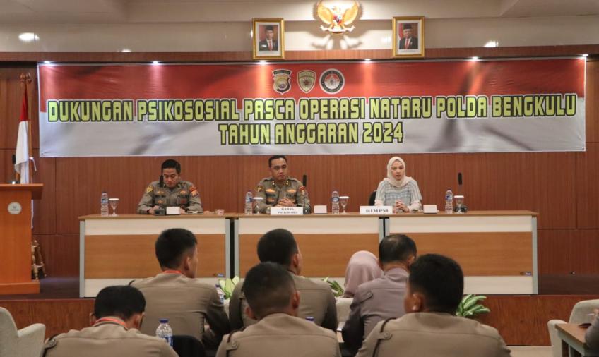 Biro SDM Polda Bengkulu Gelar Dukungan Psikososial Pasca Operasi Nataru