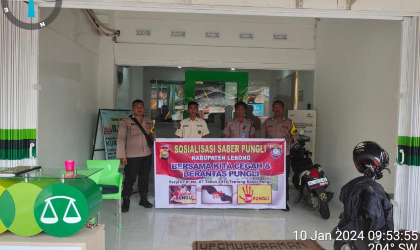 Cegah Pungli, Polsek Lebong Utara Sosialisasi Saber Pungli di Kelurahan Pasar Muara Aman