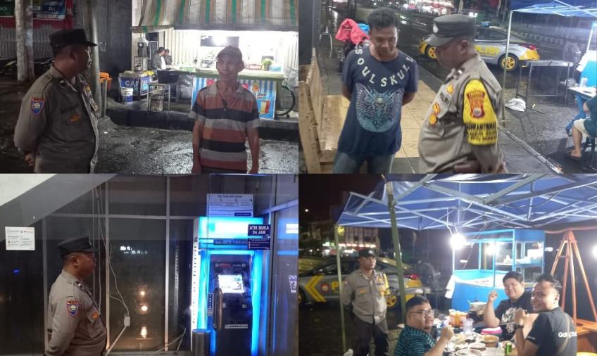Sambangi Warga Sekitar Wilkum, Personel Polsek Ratu Samban Sampaikan Imbauan Kamtibmas 