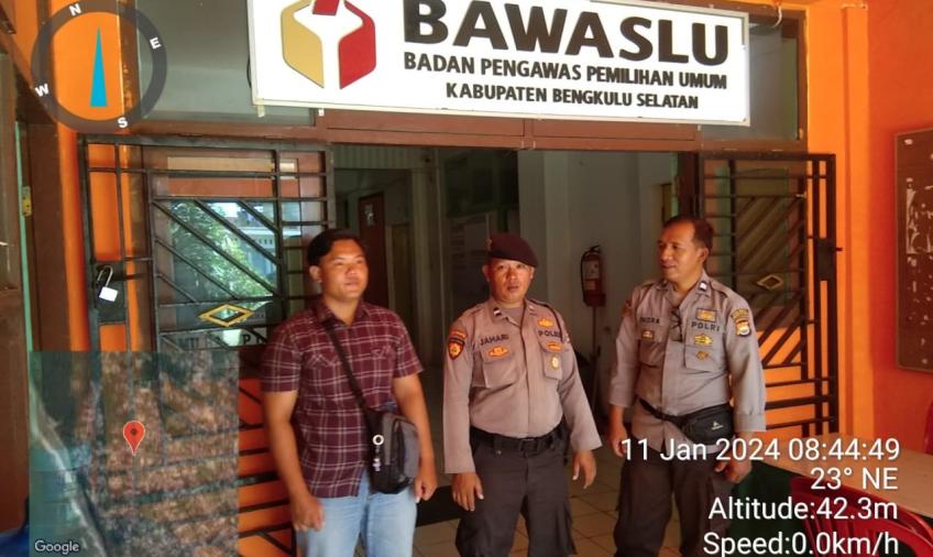 Jelang Pemilu, Satgas Preventif OMB Polres BS Tingkatakan Patroli ke KPU, Bawaslu dan Gudang Logistik KPU 