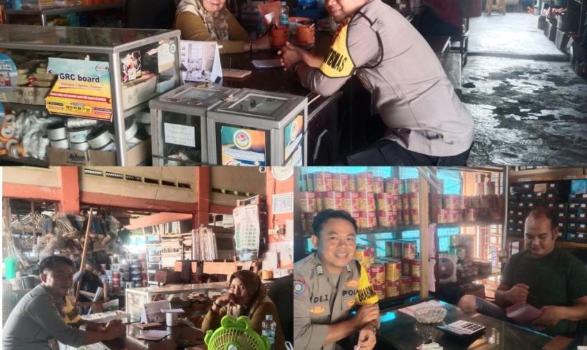 Bhabinkamtibmas Polsek Selabar Sambang Toko Bangunan Sampaikan Pesan Kamtibmas
