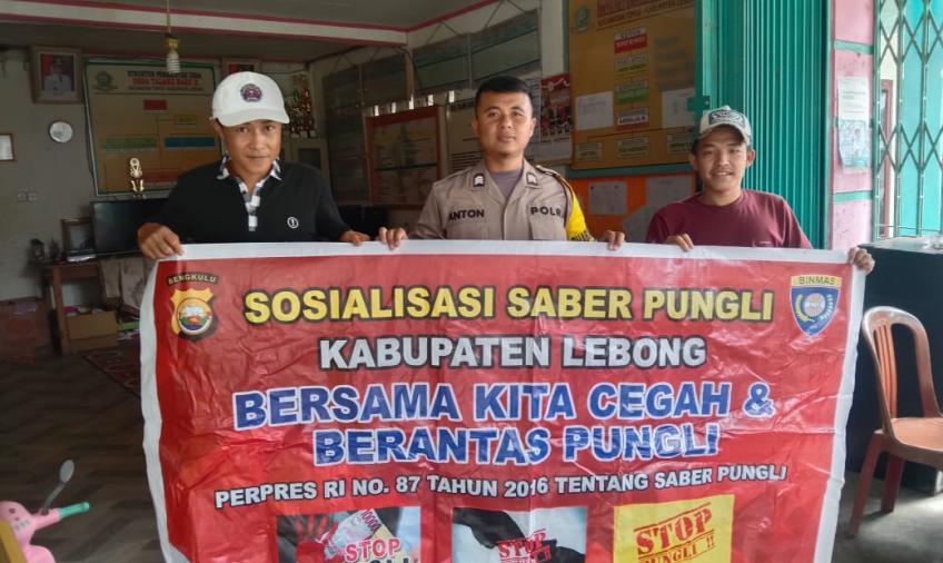 Sambang, Bhabinkamtibmas Polsek Rimbo Pengadang, Sosialisasi Saber Pungli di  Desa Talang Donok