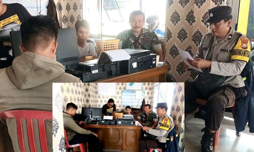 Sambang ke PPS, Bhabinkamtibmas Polsek Selebar Ajak Ciptakan Kondusifitas Jelang Pemilu 2024