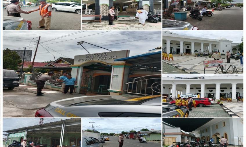 Personel Polresta Bengkulu Rutin Amankan Ibadah Sholat Jumat