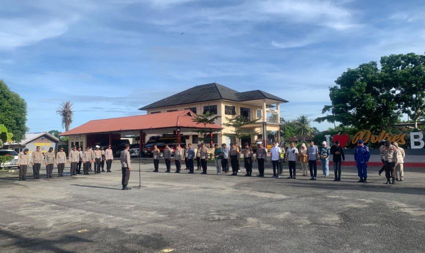 Kasatgas Humas Pimpin Apel OMB, Tekankan Netralitas Polri di Pemilu 
