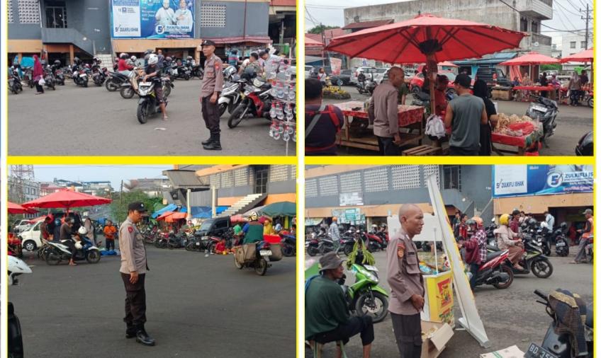 Patroli di Seputaran Pasar Minggu, Polisi Sampaikan Imbauan Kamtibmas dan Atur Lalin  